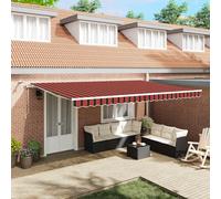 vidaXL, store enroulable orange et marron, 500 x 300 cm, polyester