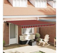 vidaXL, store enroulable orange et marron, dimensions 400 x 350 cm