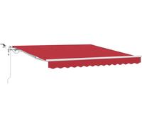 vidaXL, store enroulable rouge, 300 x 250 cm, polyester