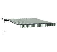 vidaXL, store enroulable, vert et blanc, 300 x 250 cm, polyester