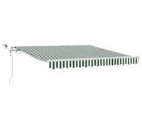 vidaXL, store enroulable, vert et blanc, 300 x 250 cm, polyester