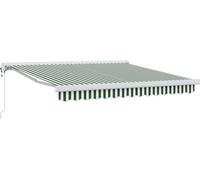 vidaXL, store enroulable vert et blanc, 350 x 250 x 165 cm