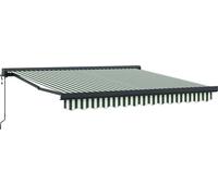 vidaXL, store enroulable vert et blanc, 350 x 250 x 165 cm