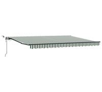 vidaXL, store enroulable, vert et blanc, 450 x 300 cm, polyester