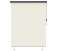vidaXL Store Enrouleur Crème 200 x 250 cm Tissu et Aluminium, Stores enroulables rectangulaires Modernes, Protection Patio, Jardin, Balcon, Anti-Soleil, Chaleur