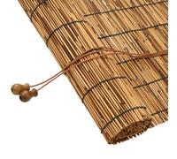 vidaXL Store Enrouleur Marron 140 x 160 cm Roseau, Stores enrouleurs rustiques, Rideaux filtrants UV, Pare-Soleil réglable pour Salon, Chambre, Cuisine