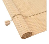 vidaXL Store Enrouleur Nature 120 x 160 cm Bambou, Store Enrouleur rectangulaire Moderne, résistant aux UV, décor Facile à Installer pour fenêtres en Bambou