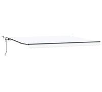 vidaXL, store enrouleur rétractable, blanc, 500 x 300 cm, polyester