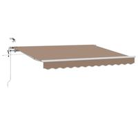 vidaXL Tissu pour store taupe 400 x 350 cm, polyester