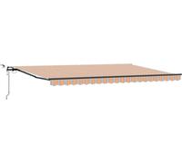 vidaXL, store enrouleur rétractable, multicolore, 500 x 350 cm, polyester
