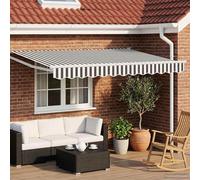 vidaXL Store extensible anthracite et blanc 3,5 x 2 m