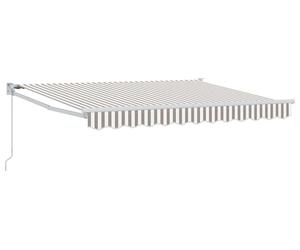 vidaXL Store extensible gris clair et blanc 3,5 x 2 m