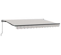 vidaXL Store extensible gris clair et blanc 300 x 250 cm