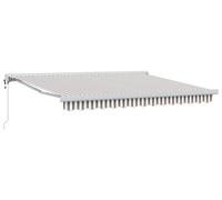 vidaXL Store extensible gris clair et blanc 400 x 300 cm