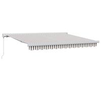 vidaXL Store extensible gris clair et blanc 450 x 300 cm