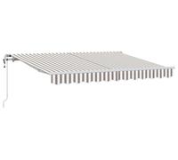 vidaXL Store extensible gris clair et blanc 600 x 300 cm