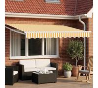 vidaXL Store extensible jaune et blanc 2,5 x 2 m