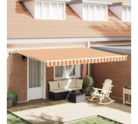 vidaXL Store extensible jaune et orange 450 x 350 cm