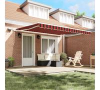 vidaXL Store extensible orange et marron 400 x 300 cm