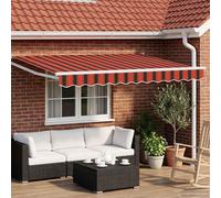 vidaXL Store extensible orange, noir et jaune 3,5 x 2 m