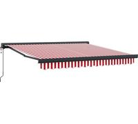 vidaXL Store extensible rouge et blanc 350 x 250 x 165 cm