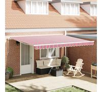 vidaXL Store extensible rouge et blanc 450 x 350 x 165 cm