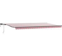 vidaXL Store extensible rouge et blanc 600 x 350 cm