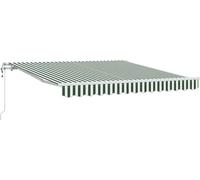 vidaXL Store extensible vert et blanc 300 x 250 cm