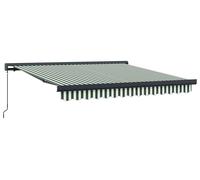 vidaXL Store extensible vert et blanc 300 x 250 cm