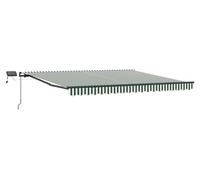 vidaXL Store extensible vert et blanc 450 x 300 cm