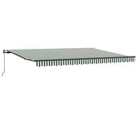 vidaXL Store extensible vert et blanc 450 x 350 cm