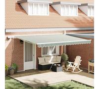 vidaXL Store extensible vert et blanc 450 x 350 cm