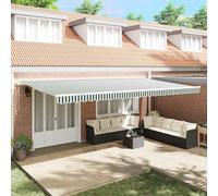 vidaXL Store extensible vert et blanc 600 x 300 cm