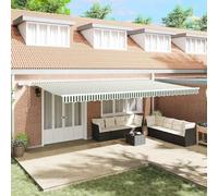 vidaXL Store extensible vert et blanc 600 x 300 cm