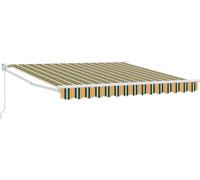 vidaXL Store extensible vert et jaune 300 x 250 x 165 cm