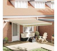 vidaXL Store extensible vert et jaune 400 x 300 cm