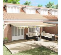 vidaXL Store extensible vert et jaune 600 x 300 cm