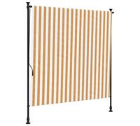 vidaXL Store extérieur orange et blanc 150x270 cm Tissu et acier