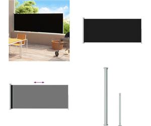 vidaXL Store latéral extensible 200x500 cm Noir - Stores latéraux - Stores latéraux - Terrasse protection solaire