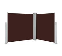 vidaXL Store latéral extensible brun 120 x 600 cm