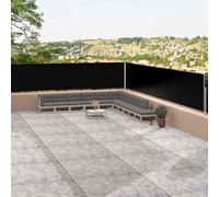 vidaXL Store latéral extensible noir 117x1200 cm