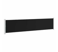 vidaXL Store latéral rétractable - Brise-vue pour terrasse et balcon - Résistant aux UV et à l'eau - 140 x 600 cm - Noir et gris - avec base en acier robuste