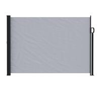 vidaXL Store latéral rétractable Gris 300 x 140 cm Polyester, Auvent rétractable Moderne, rectangulaire, pour Ombre, écran de confidentialité, séparation de Jardin, Protection Contre Le Vent