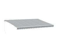 vidaXL Store manuel avec LED Anthracite & Blanc 500x350 cm