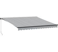 vidaXL Store manuel avec LEDs Anthracite & Blanc 400x350 cm