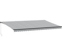 vidaXL Store manuel avec LEDs Anthracite & Blanc 600x350 cm