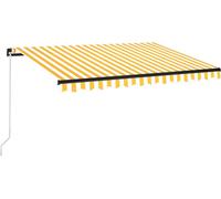 vidaXL Store manuel rétractable 350x250 cm jaune et blanc