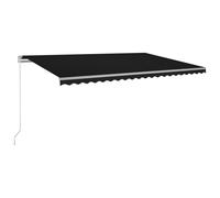vidaXL Store manuel rétractable avec LED 500x350 cm Anthracite