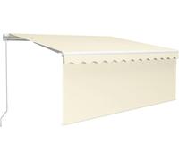 vidaXL Store manuel rétractable avec store & LED 3x2,5 m Crème
