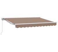 vidaXL, store manuelle de terrasse, couleur taupe, 3 x 2,5 mètres